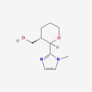 molecular formula C10H16N2O2 B2805904 [(2R,3S)-2-(1-methyl-1H-imidazol-2-yl)oxan-3-yl]methanol CAS No. 2031242-03-0
