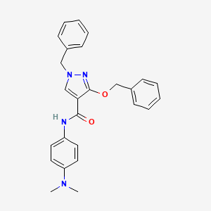 molecular formula C26H26N4O2 B2805905 1-苄基-3-(苄氧基)-N-(4-(二甲基氨基)苯基)-1H-吡咯-4-甲酰胺 CAS No. 1013755-59-3