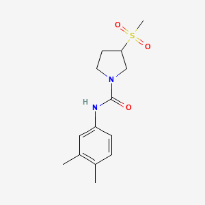 N-(3,4-dimethylphenyl)-3-(methylsulfonyl)pyrrolidine-1-carboxamide