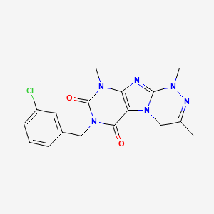 7-(3-chlorobenzyl)-1,3,9-trimethyl-1,4-dihydro[1,2,4]triazino[3,4-f]purine-6,8(7H,9H)-dione