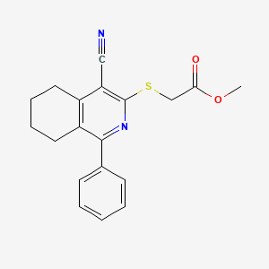 Methyl 2-[(4-cyano-1-phenyl-5,6,7,8-tetrahydroisoquinolin-3-yl)sulfanyl]acetate