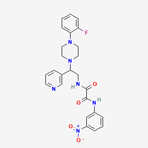 N1-(2-(4-(2-fluorophenyl)piperazin-1-yl)-2-(pyridin-3-yl)ethyl)-N2-(3-nitrophenyl)oxalamide