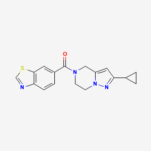 benzo[d]thiazol-6-yl(2-cyclopropyl-6,7-dihydropyrazolo[1,5-a]pyrazin-5(4H)-yl)methanone