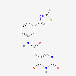 2-(6-methyl-2,4-dioxo-1,2,3,4-tetrahydropyrimidin-5-yl)-N-(3-(2-methylthiazol-4-yl)phenyl)acetamide