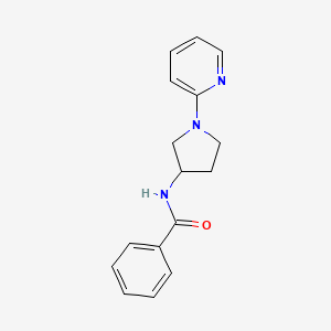 molecular formula C16H17N3O B2805931 N-(1-(吡啶-2-基)吡咯啉-3-基)苯甲酰胺 CAS No. 1798542-25-2