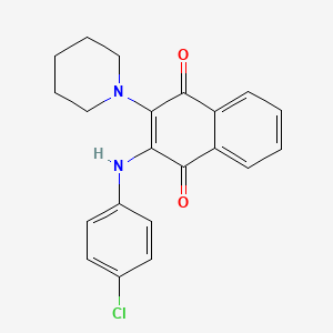 2-(4-Chloroanilino)-3-piperidin-1-ylnaphthalene-1,4-dione