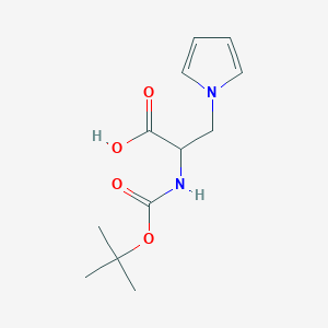 molecular formula C12H18N2O4 B2805941 2-{[(tert-butoxy)carbonyl]amino}-3-(1H-pyrrol-1-yl)propanoic acid CAS No. 2044712-64-1