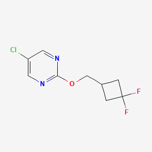 molecular formula C9H9ClF2N2O B2805947 5-Chloro-2-[(3,3-difluorocyclobutyl)methoxy]pyrimidine CAS No. 2198021-72-4