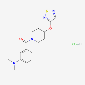 [3-(Dimethylamino)phenyl]-[4-(1,2,5-thiadiazol-3-yloxy)piperidin-1-yl]methanone;hydrochloride