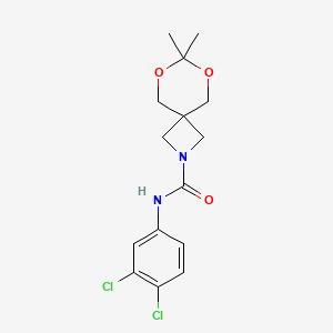 N-(3,4-dichlorophenyl)-7,7-dimethyl-6,8-dioxa-2-azaspiro[3.5]nonane-2-carboxamide