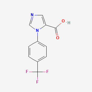 molecular formula C11H7F3N2O2 B2805960 1-[4-(三氟甲基)苯基]-1H-咪唑-5-甲酸 CAS No. 1707361-69-0
