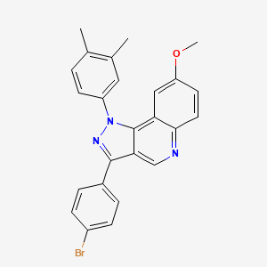 molecular formula C25H20BrN3O B2805963 3-(4-bromophenyl)-1-(3,4-dimethylphenyl)-8-methoxy-1H-pyrazolo[4,3-c]quinoline CAS No. 901228-62-4