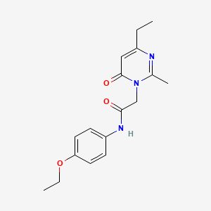 molecular formula C17H21N3O3 B2805966 N-(4-ethoxyphenyl)-2-(4-ethyl-2-methyl-6-oxopyrimidin-1(6H)-yl)acetamide CAS No. 1251678-48-4