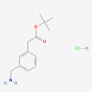 molecular formula C13H20ClNO2 B2805973 Tert-butyl 2-[3-(aminomethyl)phenyl]acetate;hydrochloride CAS No. 2375269-89-7