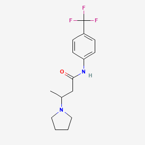 3-(1-pyrrolidinyl)-N-[4-(trifluoromethyl)phenyl]butanamide