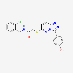 molecular formula C21H18ClN5O2S B2805988 N-(2-chlorobenzyl)-2-((3-(4-methoxyphenyl)-[1,2,4]triazolo[4,3-b]pyridazin-6-yl)thio)acetamide CAS No. 852376-66-0