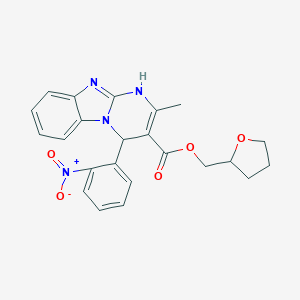 molecular formula C23H22N4O5 B280599 Tetrahydro-2-furanylmethyl 4-{2-nitrophenyl}-2-methyl-1,4-dihydropyrimido[1,2-a]benzimidazole-3-carboxylate 