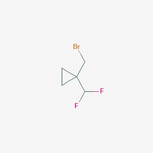 molecular formula C5H7BrF2 B2805990 1-(Bromomethyl)-1-(difluoromethyl)cyclopropane CAS No. 1314393-35-5
