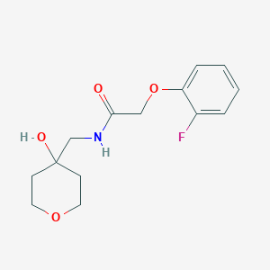 molecular formula C14H18FNO4 B2806003 2-(2-氟苯氧基)-N-((4-羟基四氢-2H-吡喃-4-基)甲基)乙酰胺 CAS No. 1351582-08-5