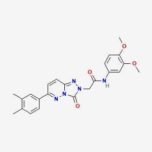 molecular formula C23H23N5O4 B2806010 N-(3,4-dimethoxyphenyl)-2-(6-(3,4-dimethylphenyl)-3-oxo-[1,2,4]triazolo[4,3-b]pyridazin-2(3H)-yl)acetamide CAS No. 1251630-94-0