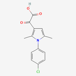 molecular formula C14H12ClNO3 B2806011 2-[1-(4-chlorophenyl)-2,5-dimethyl-1H-pyrrol-3-yl]-2-oxoacetic acid CAS No. 866152-57-0