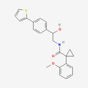 N-[2-Hydroxy-2-(4-thiophen-2-ylphenyl)ethyl]-1-(2-methoxyphenyl)cyclopropane-1-carboxamide