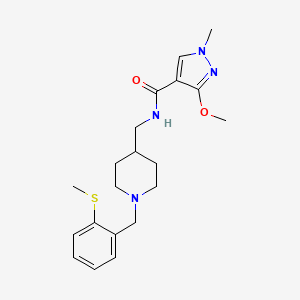 3-methoxy-1-methyl-N-((1-(2-(methylthio)benzyl)piperidin-4-yl)methyl)-1H-pyrazole-4-carboxamide