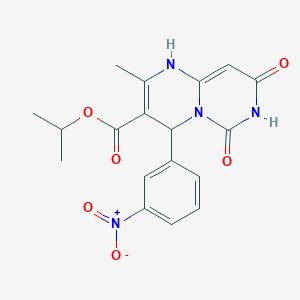 molecular formula C18H18N4O6 B280604 isopropyl 4-{3-nitrophenyl}-2-methyl-6,8-dioxo-1,6,7,8-tetrahydro-4H-pyrimido[1,6-a]pyrimidine-3-carboxylate 