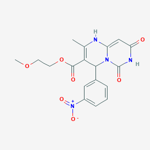 2-methoxyethyl 4-{3-nitrophenyl}-2-methyl-6,8-dioxo-1,6,7,8-tetrahydro-4H-pyrimido[1,6-a]pyrimidine-3-carboxylate