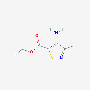 molecular formula C7H10N2O2S B2806053 Ethyl 4-amino-3-methyl-1,2-thiazole-5-carboxylate CAS No. 2248348-54-9