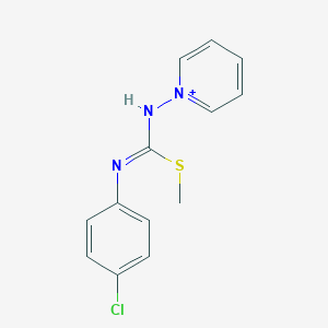 molecular formula C13H13ClN3S+ B280606 N'-(4-chlorophenyl)-N-(1-pyridin-1-iumyl)carbamimidothioic acid methyl ester 