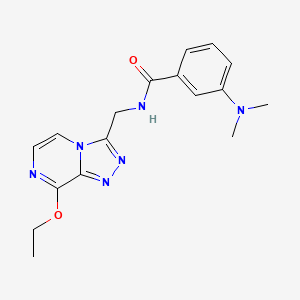 molecular formula C17H20N6O2 B2806060 3-(dimethylamino)-N-((8-ethoxy-[1,2,4]triazolo[4,3-a]pyrazin-3-yl)methyl)benzamide CAS No. 2034275-14-2