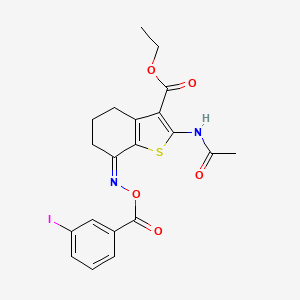 ethyl (7Z)-2-(acetylamino)-7-({[(3-iodophenyl)carbonyl]oxy}imino)-4,5,6,7-tetrahydro-1-benzothiophene-3-carboxylate