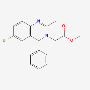 molecular formula C18H17BrN2O2 B2806064 methyl (6-bromo-2-methyl-4-phenylquinazolin-3(4H)-yl)acetate CAS No. 313242-00-1