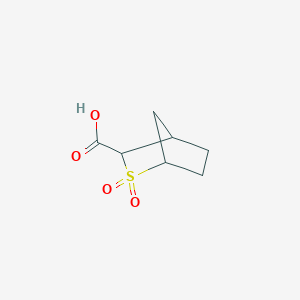 molecular formula C7H10O4S B2806069 2,2-二氧代-2lambda6-硫代双环[2.2.1]庚烷-3-羧酸 CAS No. 2490403-98-8