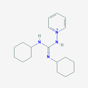 molecular formula C18H29N4+ B280607 N,N'-dicyclohexyl-N''-(1-pyridiniumyl)guanidine 