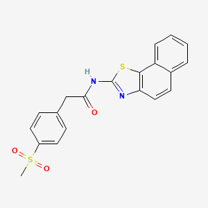 molecular formula C20H16N2O3S2 B2806072 2-(4-(methylsulfonyl)phenyl)-N-(naphtho[2,1-d]thiazol-2-yl)acetamide CAS No. 941971-44-4