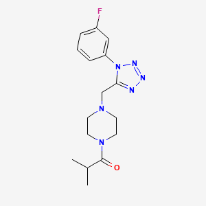 1-(4-((1-(3-fluorophenyl)-1H-tetrazol-5-yl)methyl)piperazin-1-yl)-2-methylpropan-1-one
