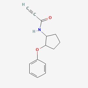 molecular formula C14H15NO2 B2806083 N-(2-Phenoxycyclopentyl)prop-2-ynamide CAS No. 2305548-12-1