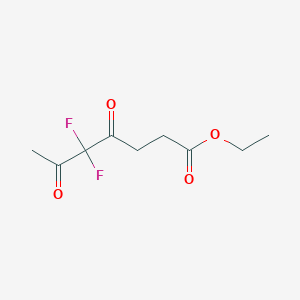 molecular formula C9H12F2O4 B2806084 5,5-二氟-4,6-二氧代庚酸乙酯 CAS No. 2378507-00-5