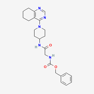 Benzyl (2-oxo-2-((1-(5,6,7,8-tetrahydroquinazolin-4-yl)piperidin-4-yl)amino)ethyl)carbamate