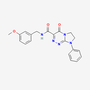 molecular formula C20H19N5O3 B2806091 N-(3-methoxybenzyl)-4-oxo-8-phenyl-4,6,7,8-tetrahydroimidazo[2,1-c][1,2,4]triazine-3-carboxamide CAS No. 946279-16-9