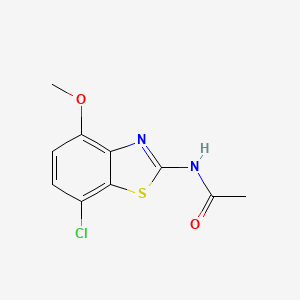 molecular formula C10H9ClN2O2S B2806100 N-(7-chloro-4-methoxy-1,3-benzothiazol-2-yl)acetamide CAS No. 886963-45-7