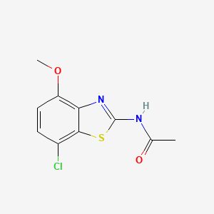 molecular formula C10H9ClN2O2S B2806100 N-(7-氯-4-甲氧基-1,3-苯并噻唑-2-基)乙酰胺 CAS No. 886963-45-7