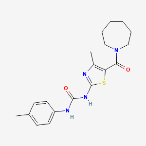molecular formula C19H24N4O2S B2806101 1-(5-(Azepane-1-carbonyl)-4-methylthiazol-2-yl)-3-(p-tolyl)urea CAS No. 941975-09-3