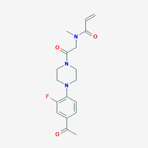 N-[2-[4-(4-Acetyl-2-fluorophenyl)piperazin-1-yl]-2-oxoethyl]-N-methylprop-2-enamide