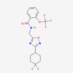 N-((3-(4,4-difluorocyclohexyl)-1,2,4-oxadiazol-5-yl)methyl)-2-(trifluoromethoxy)benzamide