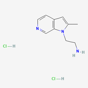 molecular formula C10H15Cl2N3 B2806111 2-(2-甲基吡咯并[2,3-c]吡啶-1-基)乙胺;二盐酸盐 CAS No. 2460755-96-6