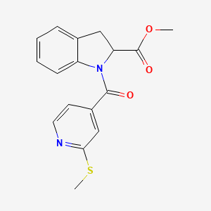 molecular formula C17H16N2O3S B2806113 methyl 1-[2-(methylsulfanyl)pyridine-4-carbonyl]-2,3-dihydro-1H-indole-2-carboxylate CAS No. 1355461-53-8