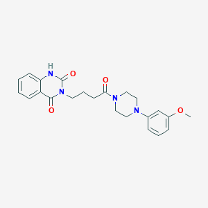 molecular formula C23H26N4O4 B2806117 3-(4-(4-(3-methoxyphenyl)piperazin-1-yl)-4-oxobutyl)quinazoline-2,4(1H,3H)-dione CAS No. 896373-85-6